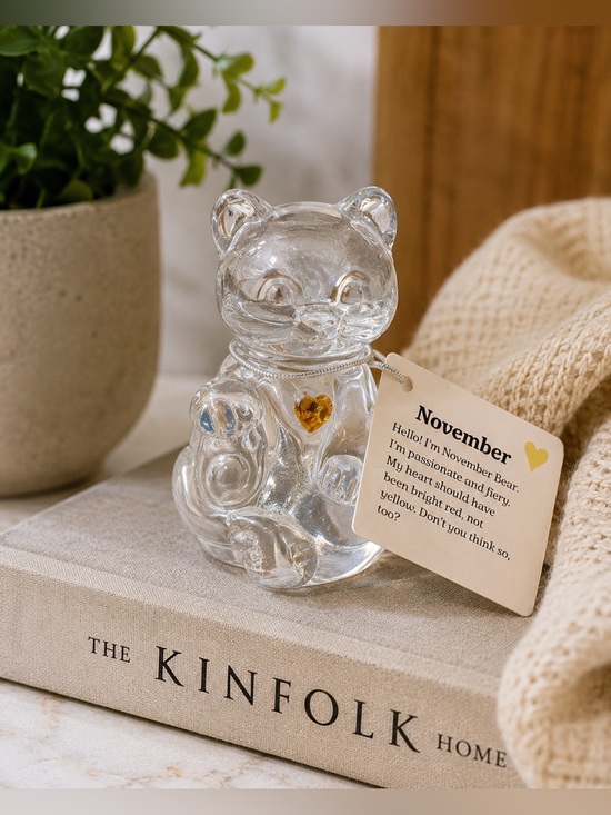 Other - Fenton November Birthstone Bear Handmade Art Glass Figurine w/ Original Tag
